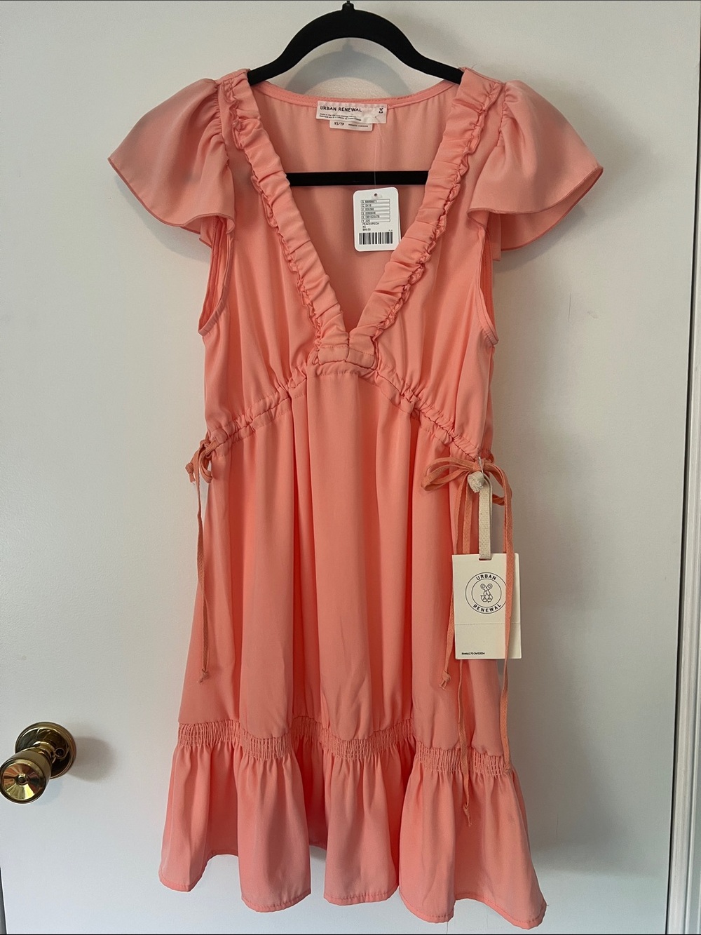 Ruffle V-Neck Dress Urban Outfitters NWT